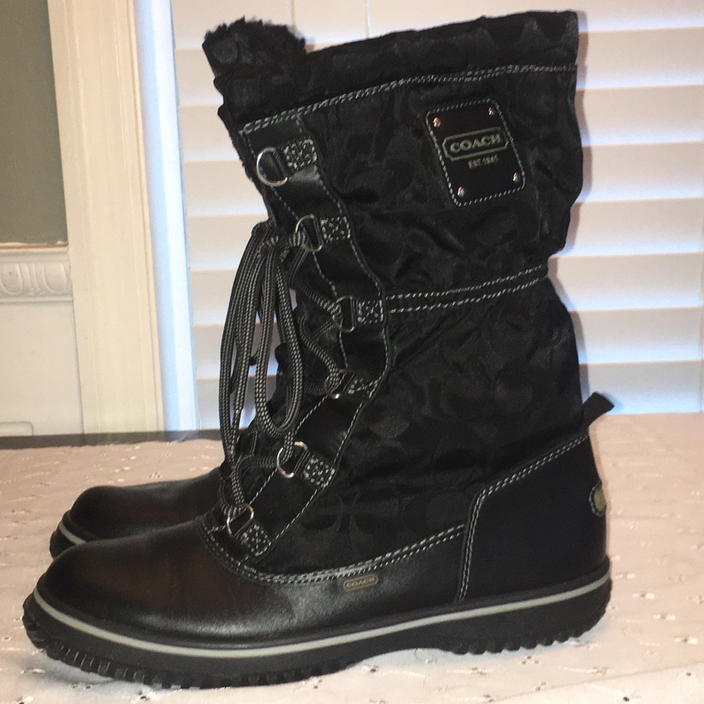COACH Shaine Winter/ Rain Boots #Q1302 Sz 8.5B